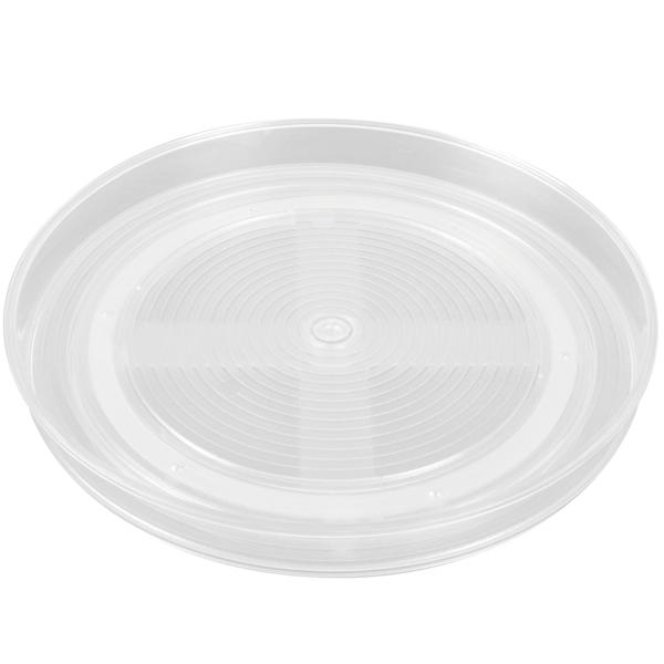 Kühlschrank-Drehteller Ø 24 cm - Transparenter Organizer für optimale Organisation & leichten Zugriff - Ideal für Küche, Vorratskammer, Bad - PET