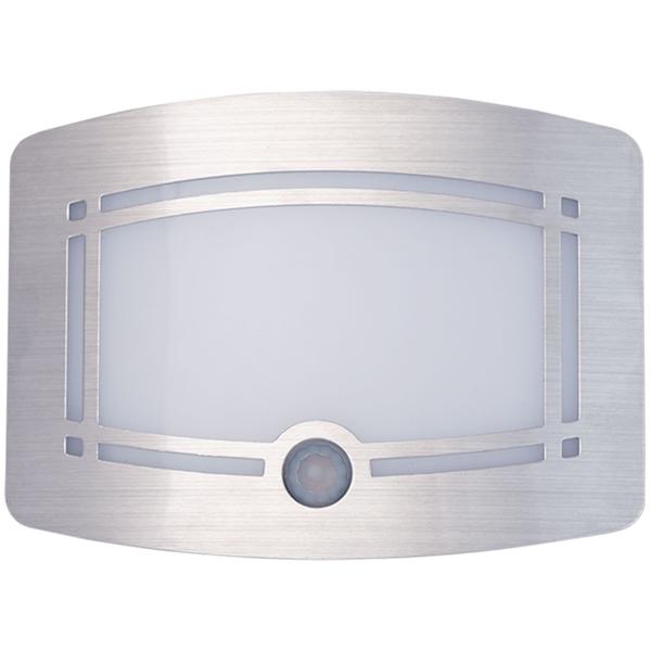 2er-Set Helle Batterie-LED-Wandleuchte, Aluminium und Kunststoff, 2 Leuchtstufen 20-40 Lumen, PIR-Bewegungs- & Lichtsensor