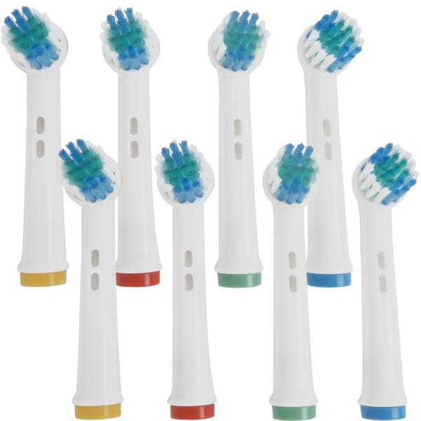 8 x Ersatzbürsten passend für viele Oral-B®**-Elektrozahnbürsten***
