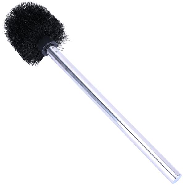 2er Spar Set WC-Bürste aus Edelstahl, praktische und effiziente Toilettenbürste inkl. 3 Bürstenköpfen, Ø 8cm, schwarz, Bürstenkopf austauschbar