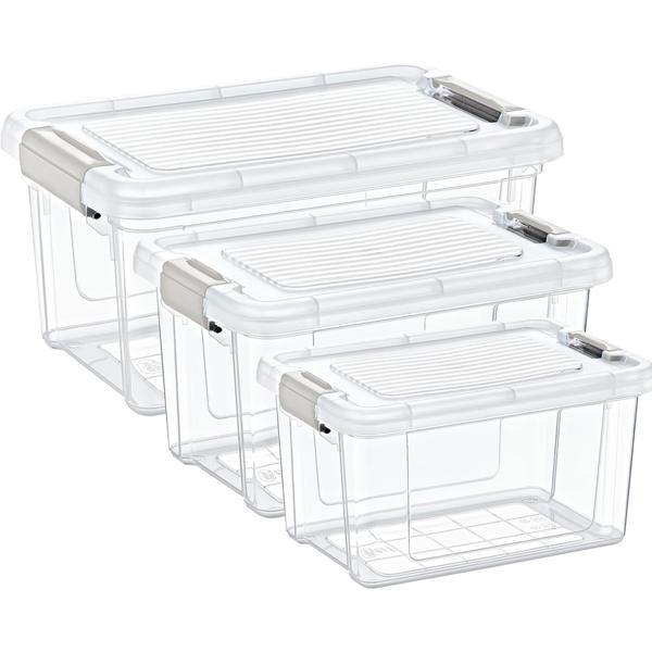 Vorratsbox-Set, 3-teilig, transparent