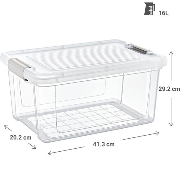 3er-Set Vorratsboxen Transparent (9–30L): Robuste Aufbewahrungsboxen & Frischhalteboxen mit Deckel für Haushalt, Ordnung, Küche & Vorräte