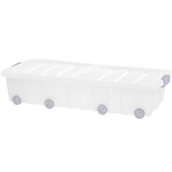 Platzsparende Unterbett-Box mit Rollen, 2er Set (77x37x17cm): Praktische Aufbewahrungsbox für unter dem Bett – ideal für Kleidung, Bettwäsche & mehr