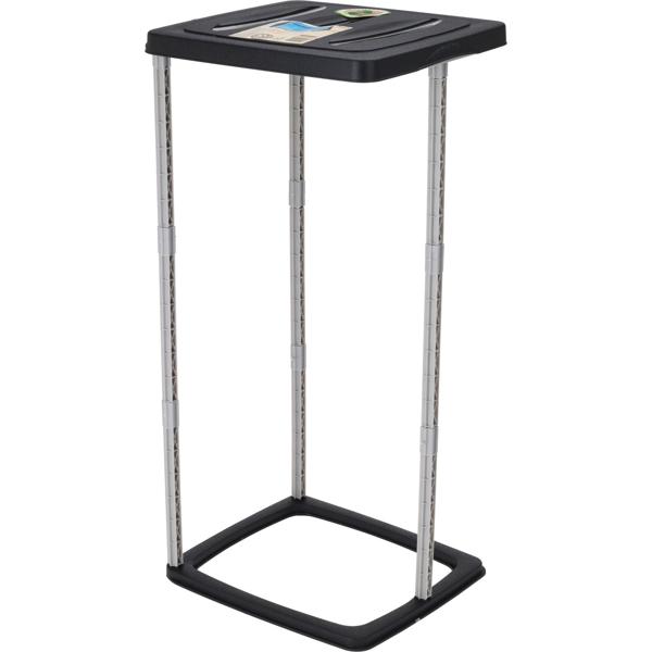 2er-Set Abfallsammler mit Deckel 60 Liter - Abfalltrennung & Umweltschutz - 90% recyc. Material - Müllsackhalter robust & leicht - Garten Camping Feste