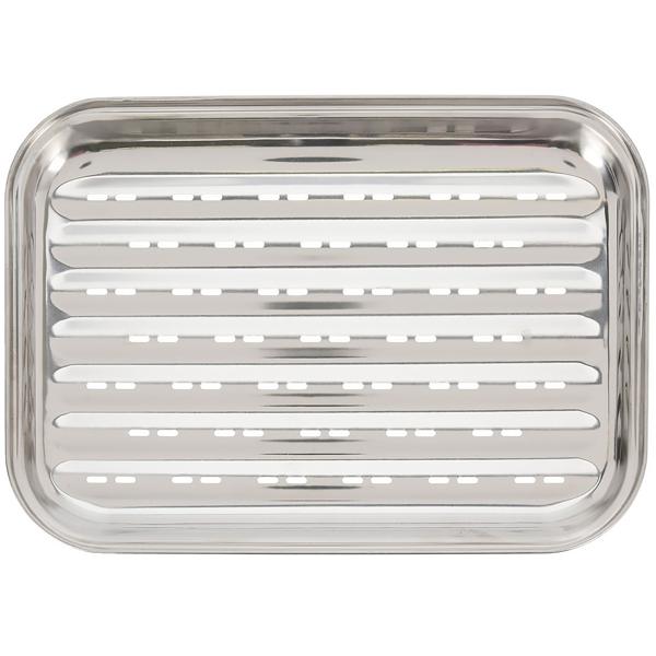 2er-Set Grillplatte, Edelstahl, 34,5 x 24 cm