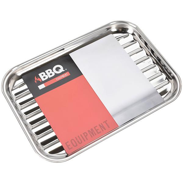 2er-Set Grillplatte, Edelstahl, 34,5 x 24 cm