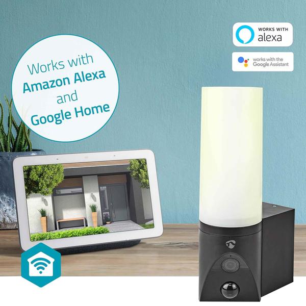 WiFi Überwachungskamera mit Aussenlicht: SmartLife, Full HD, Nachtsicht & PIR-Sensor. IP65-wetterfest, App-Zugriff & 2-Wege-Kommunikation