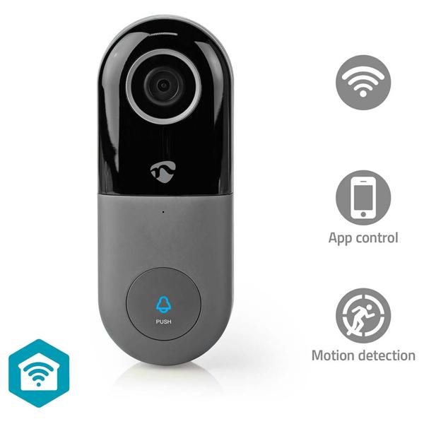 Video Türsprechanlage, mit Bewegungssensor, SmartLife, Full-HD, App, Wi-Fi, Nachtsicht