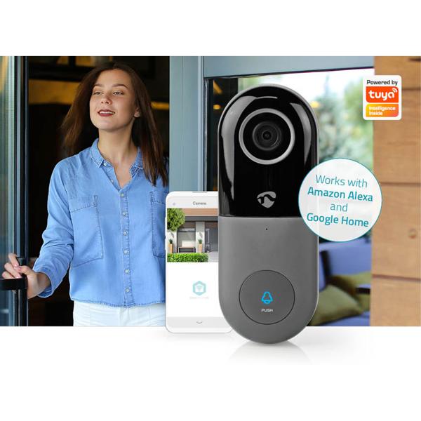 Video Türsprechanlage, mit Bewegungssensor, SmartLife, Full-HD, App, Wi-Fi, Nachtsicht