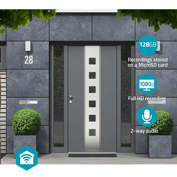 Video Türsprechanlage, mit Bewegungssensor, SmartLife, Full-HD, App, Wi-Fi, Nachtsicht