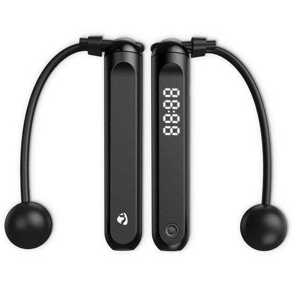 Intelligentes Bluetooth-Springseil SmartLife, mit App-Funktion, Zähler, USB-C, schwarz - Smartes Fitness-Tool für präzise Sprungzahlen & Workouts