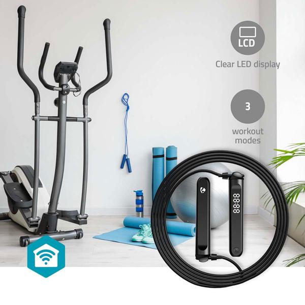 Intelligentes Bluetooth-Springseil SmartLife, mit App-Funktion, Zähler, USB-C, schwarz - Smartes Fitness-Tool für präzise Sprungzahlen & Workouts