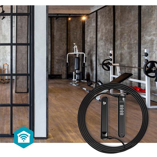 Intelligentes Bluetooth-Springseil SmartLife, mit App-Funktion, Zähler, USB-C, schwarz - Smartes Fitness-Tool für präzise Sprungzahlen & Workouts