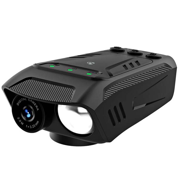 3-in-1 Full-HD Fahrradkamera mit LED-Licht & Hupe, 2MP – USB-C, Sichere Fahrt mit dem Velo - Video, Licht & Alarm, schwarz