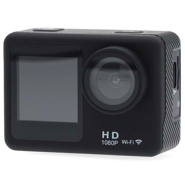 Dual-Screen Action Cam - Full-HD 1080p@30fps - 12 MP - Wasserdicht bis 30m - Wi-Fi & App-Steuerung - Ideal für Sport & Vlogs