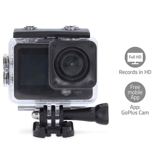 Dual-Screen Action Cam - Full-HD 1080p@30fps - 12 MP - Wasserdicht bis 30m - Wi-Fi & App-Steuerung - Ideal für Sport & Vlogs