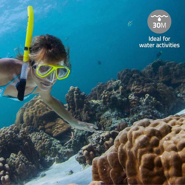 5K Ultra HD Dual Screen Action Cam, 24 MP, schwarz – WiFi, App, 30m wasserdicht, Loop & Zeitraffer – Das komplette Set für professionelle Aufnahmen