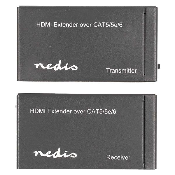 Full-HD HDMI Extender mit Ethernet (1080p): 3D, CEC, DTS & Dolby Digital, anthrazit - Signalverlängerung ohne Qualitätsverlust