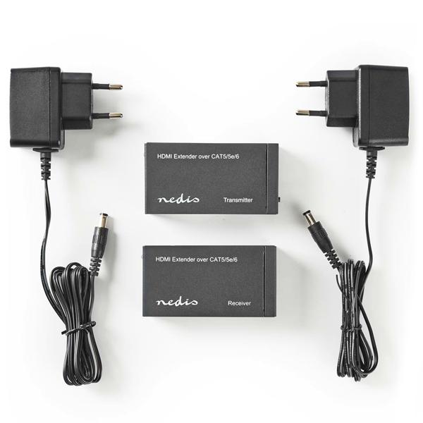 Full-HD HDMI Extender mit Ethernet (1080p): 3D, CEC, DTS & Dolby Digital, anthrazit - Signalverlängerung ohne Qualitätsverlust