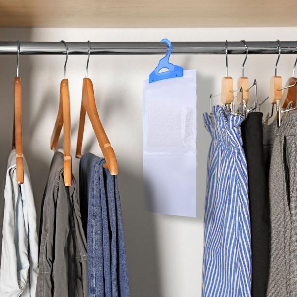 Effektive Luftentfeuchter für Kleiderschränke, 3 Stück, je 450ml, zum Aufhängen, Schrankentfeuchter gegen Schimmel und Gerüche