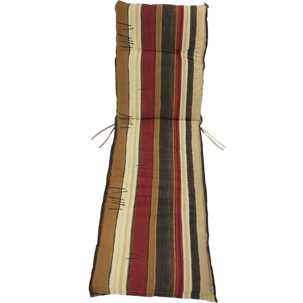 Liegen-Auflage, Streifenmuster, Erdtöne, Rollliegenauflage, 192 cm