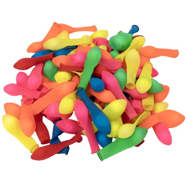 Bunte Wasserbomben 100 Stk. – Selbstverschliessend & robustes Latex – Spassiges Wasserspiel für Kinder ab 4 Jahren im Garten & auf der Terrasse