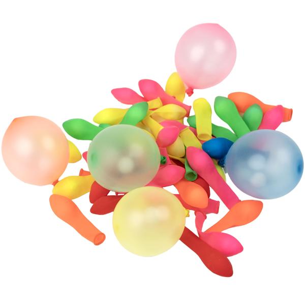 Bunte Wasserbomben 100 Stk. – Selbstverschliessend & robustes Latex – Spassiges Wasserspiel für Kinder ab 4 Jahren im Garten & auf der Terrasse