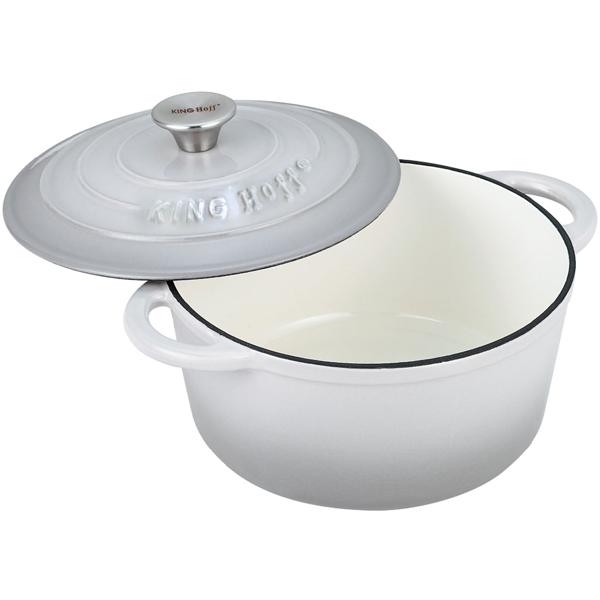 Gusseiserner Topf, grau, Ø 22 cm, 2,4L