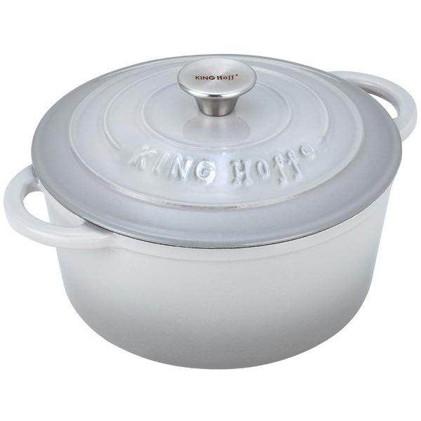 Gusseiserner Topf, grau, Ø 22 cm, 2,4L