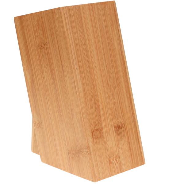 Messerblock Bambus - für alle Küchenmesser bis 8 Zoll - schont Klingen, immer griffbereit - modernes Design - waschbare Stäbchen - 10,5x10,5x25cm