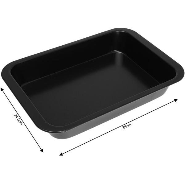 Praktisches 2-in-1 Backform-Set: Backblech aus Metall & Transportbox mit Deckel und Tragegriffen aus Kunststoff für Kuchen und Torten