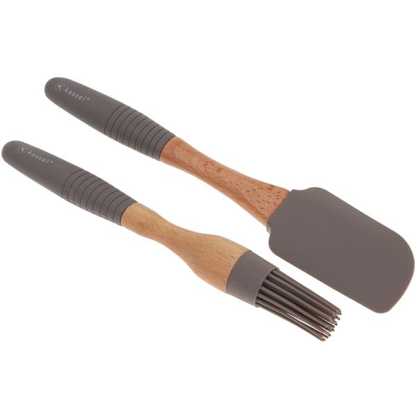 Muffinbackform Silikon-Set - 6 Muffins + 6 Einzelförmchen - Inkl. Messlöffel, Spachtel, Pinsel - Temperaturbeständig bis 210°C - Ideal für Backen, Geburtstage