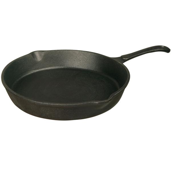 Profi Gusspfanne / Steakpfanne 25,5 cm schwarz - Massiver Guss für Top Röstaromen & perfekte Steaks - Extrem hitzebeständig, für alle Herdarten geeignet