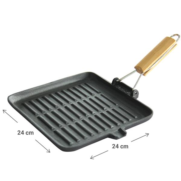 Gusseiserne Grillpfanne, 24 cm