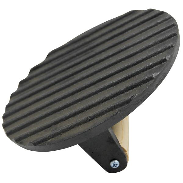 Fleischpresse Gusseisen - Beschweren, Plätten & Warmhalten von Steaks, Burgern & Bacon - Ø 17,8cm, ergonomischer Holzgriff