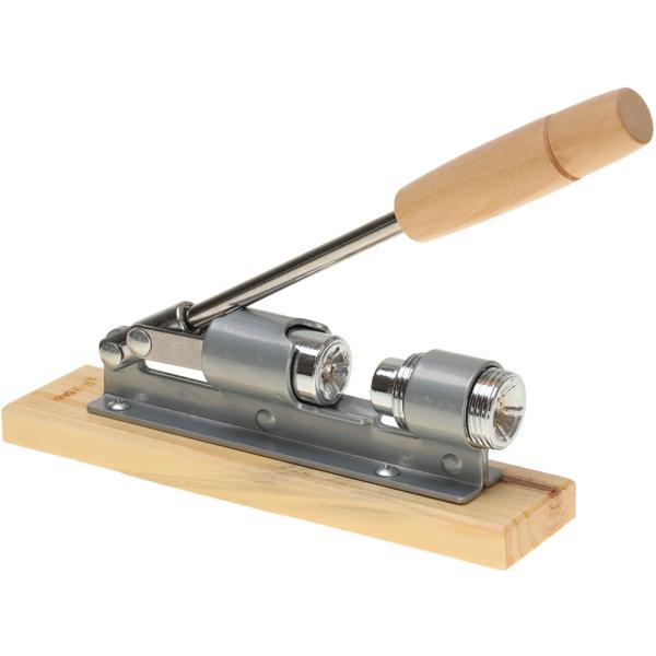 Innovativer Hebel-Nussknacker im Retro-Design: Holzplatte mit robustem Metallknacker, für Walnüsse, Haselnüsse & mehr – kraftsparend und effizient