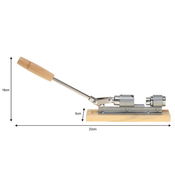 Innovativer Hebel-Nussknacker im Retro-Design: Holzplatte mit robustem Metallknacker, für Walnüsse, Haselnüsse & mehr – kraftsparend und effizient