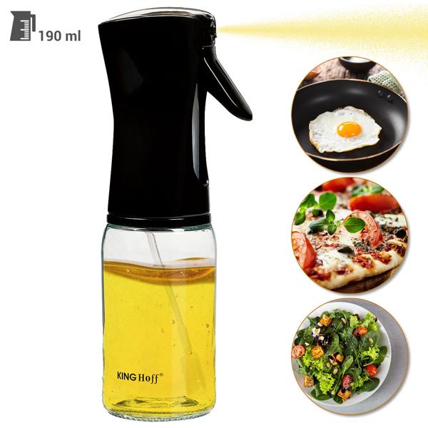Praktische Sprühflasche für Öl & Essig – 190 ml, fein dosierbar, wiederbefüllbar, modernes Design, ideal für Kochen, Grillen & Salate