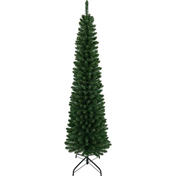 Künstlicher Weihnachtsbaum 180cm dunkelgrün - Ideal für jede Wohnung & Büro - Wiederverwendbar - Platzsparend lagerbar - Polyvinyl - Schneller Aufbau