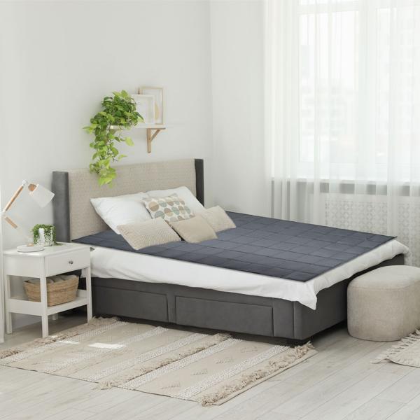 2er-Set Komfort Gewichtsdecke 150 x 200cm, 7kg – Premium Baumwolle & Glasperlen für tiefe Entspannung, besseren Schlaf & Stressreduktion