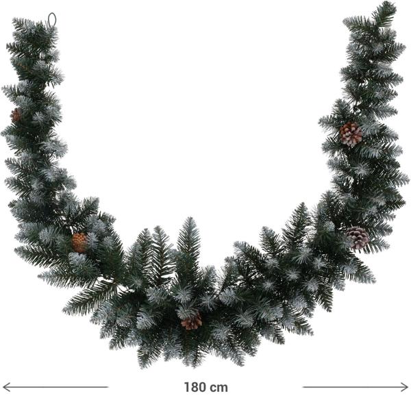 Weihnachtsgirlande mit Tannenzapfen, 180 cm