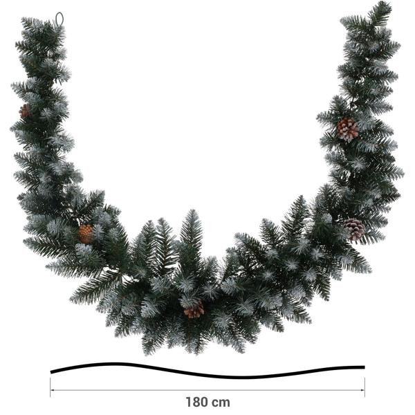 Weihnachtsgirlande mit Tannenzapfen, 180 cm