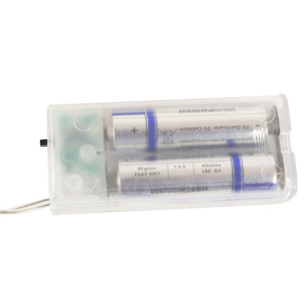 LED-Weihnachtskugel aus Glas - Ø 15 cm, warmweiss mit 15 funkelnden Draht-LEDs - Timer-Funktion für festliche Stimmung - Ideal zum Aufhängen