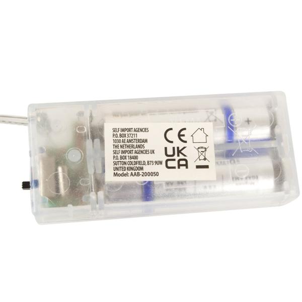 LED-Weihnachtskugel aus Glas - Ø 15 cm, warmweiss mit 15 funkelnden Draht-LEDs - Timer-Funktion für festliche Stimmung - Ideal zum Aufhängen