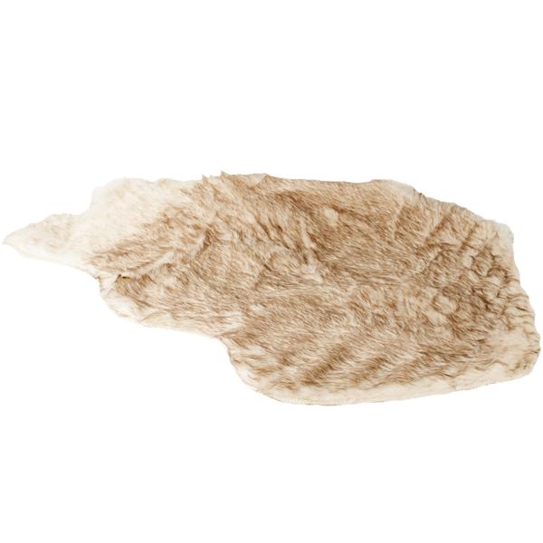 2er-Set Dekoteppich beige: 60x90cm, weiches Kunstfell - flauschiger Teppich, Bettvorleger & Deko – Edle Gemütlichkeit für Ihr Zuhause