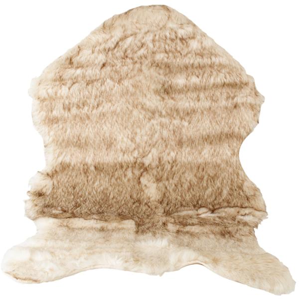 2er-Set Dekoteppich beige: 60x90cm, weiches Kunstfell - flauschiger Teppich, Bettvorleger & Deko – Edle Gemütlichkeit für Ihr Zuhause