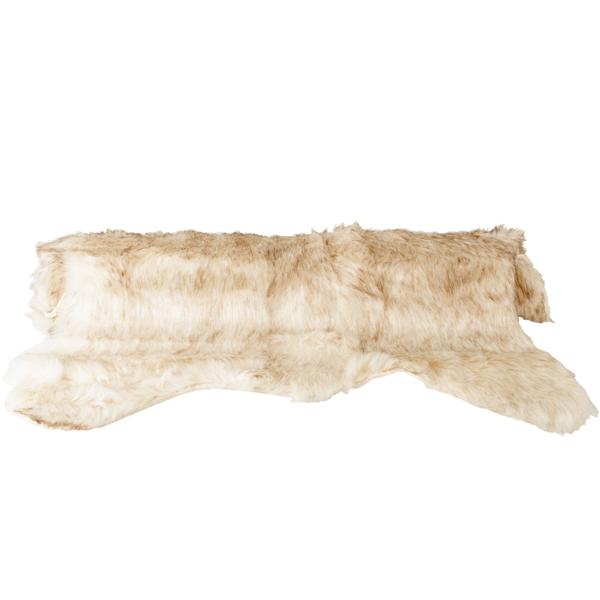 2er-Set Dekoteppich beige: 60x90cm, weiches Kunstfell - flauschiger Teppich, Bettvorleger & Deko – Edle Gemütlichkeit für Ihr Zuhause