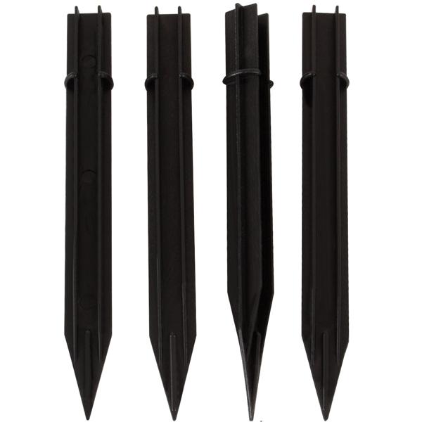 LED-Gartenstecker Zuckerstange 8er-Set - fröhliche Weihnachts-Gartendeko für Aussenbereich - Batteriebetrieben mit Timer - H 74 cm rot-weiss PP