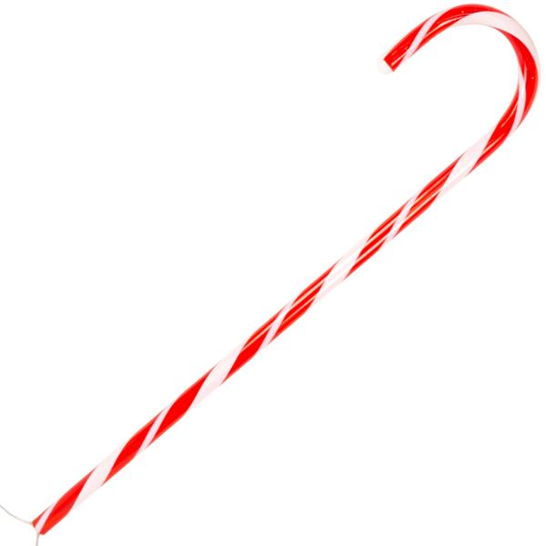 LED-Gartenstecker Zuckerstange 8er-Set - fröhliche Weihnachts-Gartendeko für Aussenbereich - Batteriebetrieben mit Timer - H 74 cm rot-weiss PP