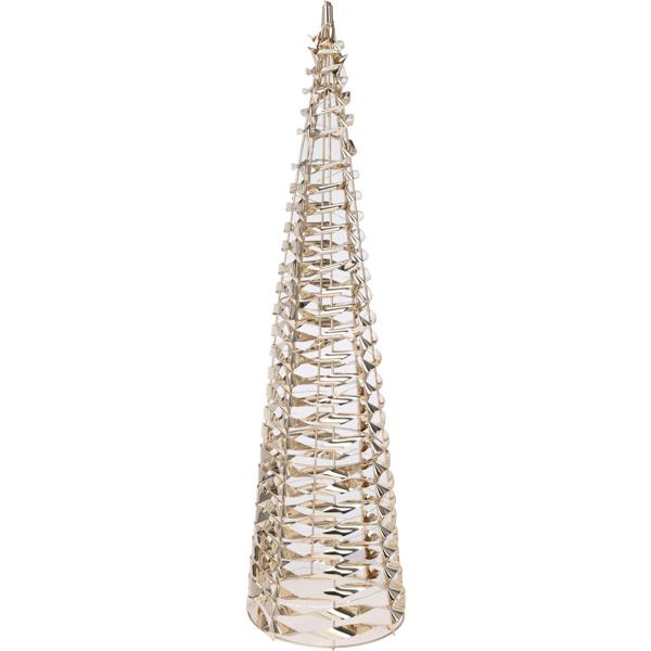 Weihnachts-Lichtpyramide mit Micro LEDs und Timer, gold, H 60 cm